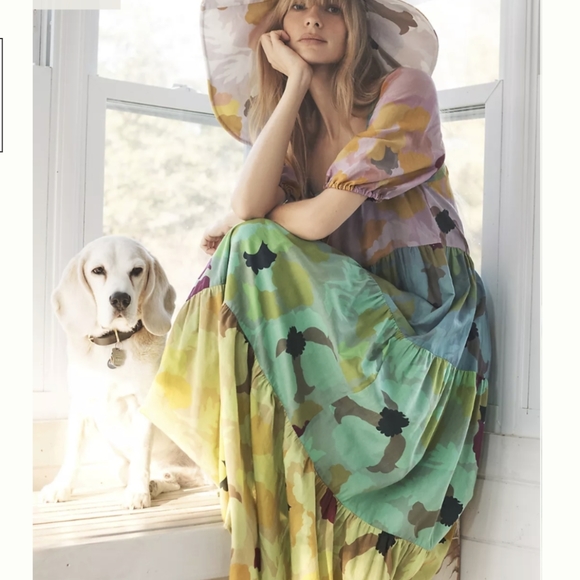 XS/S Anthropologie Caroline Tiered Maxidress - Picture 1 of 16